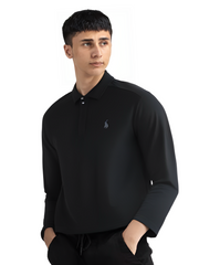 Premium Polo Collar T-Shirt – Style, Comfort, and Versatility for All Seasons/ BLACK