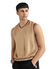 Buy Stylish Sleeveless Sweaters – Premium Quality for All Seasons / light Brown