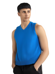 Buy Stylish Sleeveless Sweaters – Premium Quality for All Seasons / BLUE